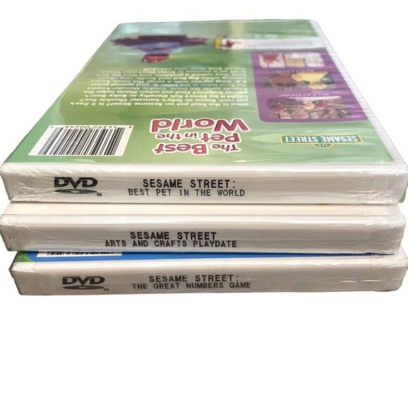 Sesame Street Childrens DVD Great Numbers Game Arts Crafts Best Pet Lot of 3 New - Picture 4 of 5